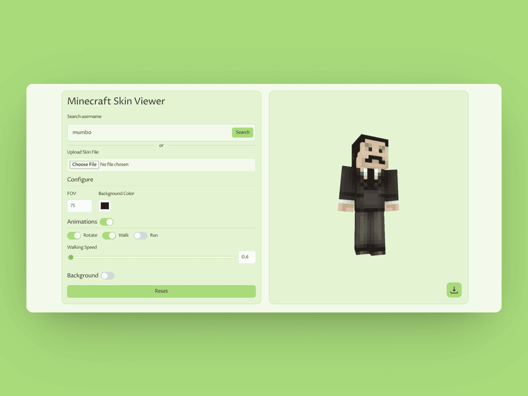 Minecraft Skin Viewer